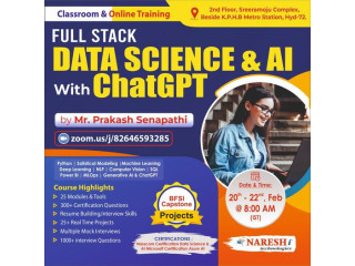 Top institute for full stack Datascience training in KPHB