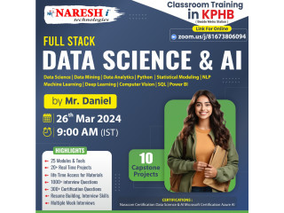 No1 Data Science & AI Course Classroom Training Institute In KPHB 2024 | NareshIT
