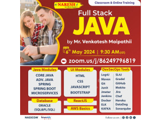 Best Full stack Java Training programm in India 2024