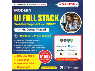 Best UI Full Stack Web Development Training in India